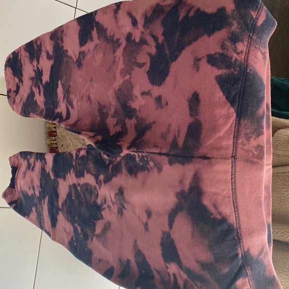 Bleached blue/pink tie dyed sweatpants - size Large - Picture 3 of 4